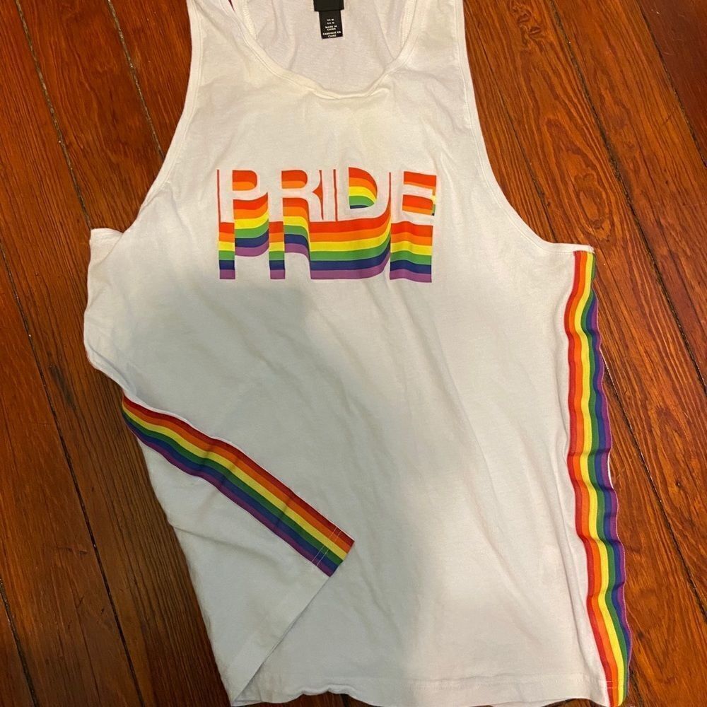 Pride Tank Top Large White Rainbow 🌈 - Picture 2 of 7